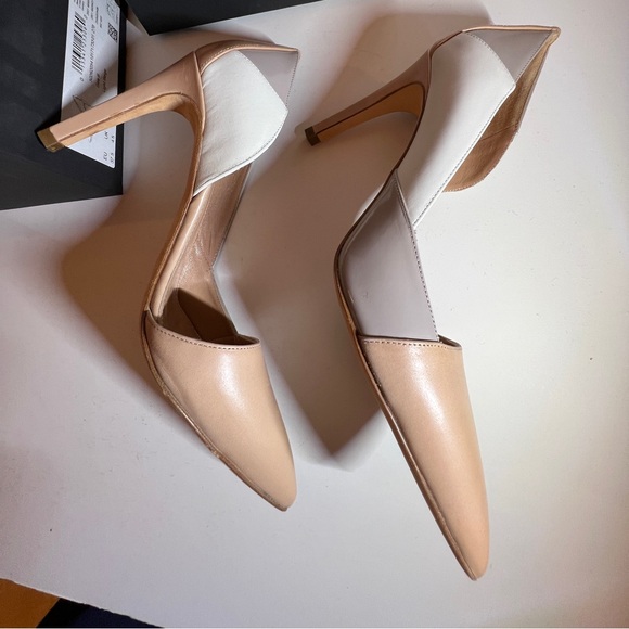 Hugo Boss “Gea-B” beige leather heels size 7.5 - Picture 3 of 7